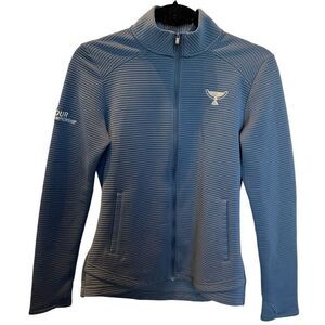 Adidas Golf Women's Warm Up Jacket Steel blue Size Small Full Zip